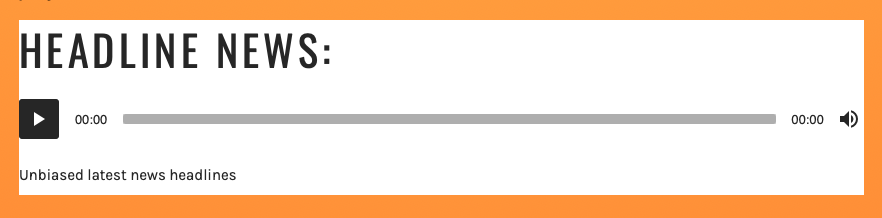 Unbiased Unbranded Embeddable Newscast Player