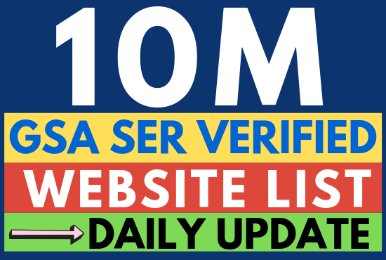 Updated 100,000,00 Plus GSA Ser Verified Links list 2019