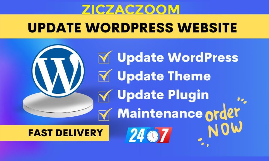 I will update php version, wordpress version, database, themes and plugins