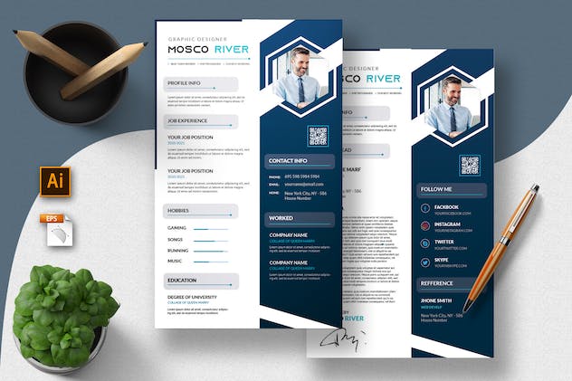 I will design a professional resume, CV, cover letter template.