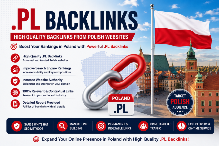 I will do 7 .pl poland backlinks link building seo off page 