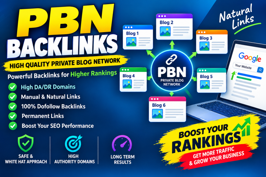 I will do PBN backlinks Seo Link Building Offpage manually
