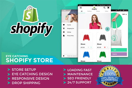 I will design shopify store,theme,template, custom shopify website