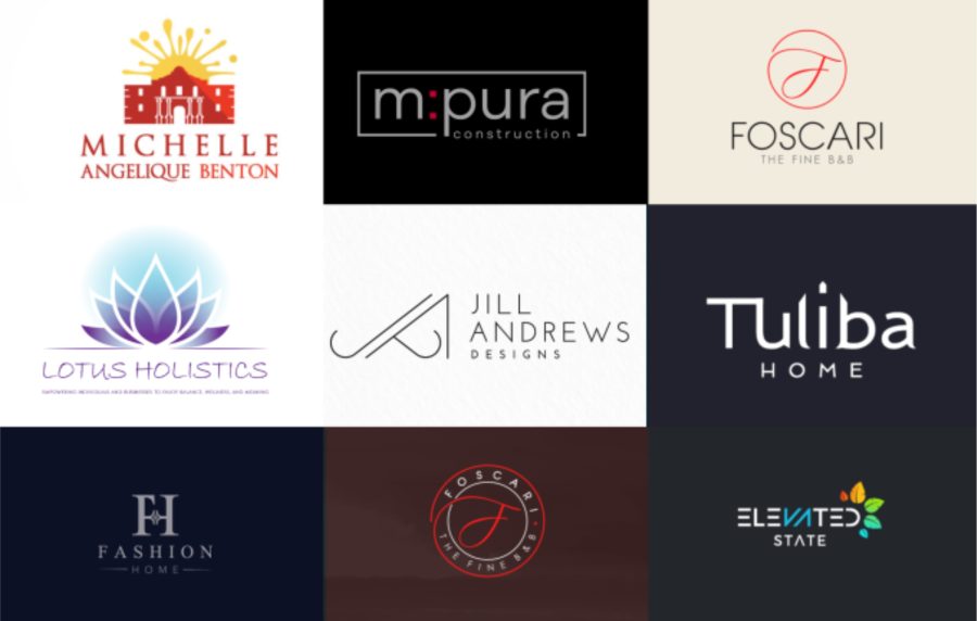 design flat minimalist logo and favicon