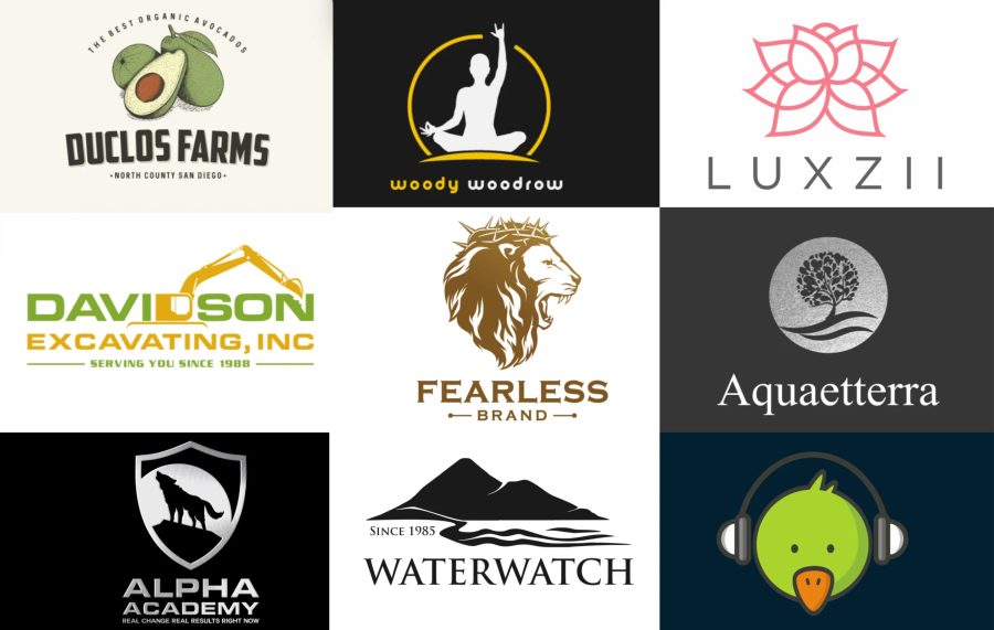 design flat minimalist logo and favicon