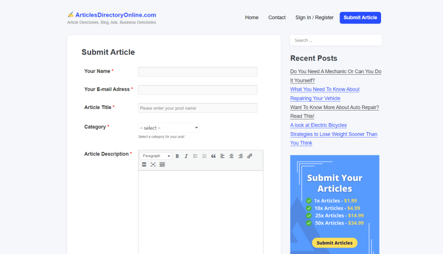 5x Articles HQ DF Backlink - Directory Submission