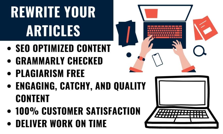I will rewrite your article, website content or blog post