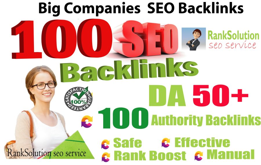 Create 100+ Big Companies SEO Backlinks Increase your Google Ranking