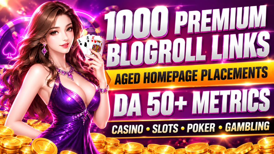 1000 Premium Aged Homepage Blogroll Backlinks with Strong Metrics