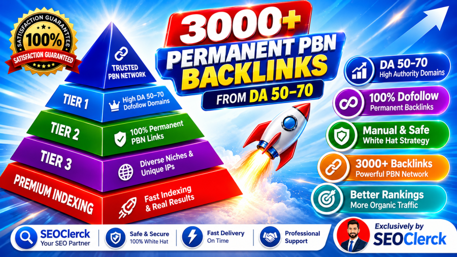 3000 Permanent PBN Backlinks from DA 50&ndash;70 Dofollow Domains