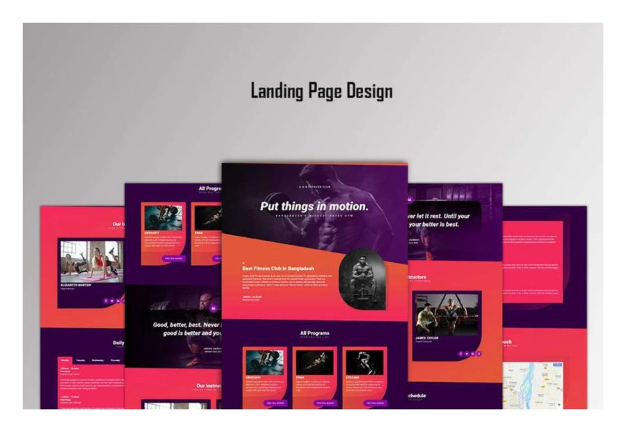I will create stunning landing page design.