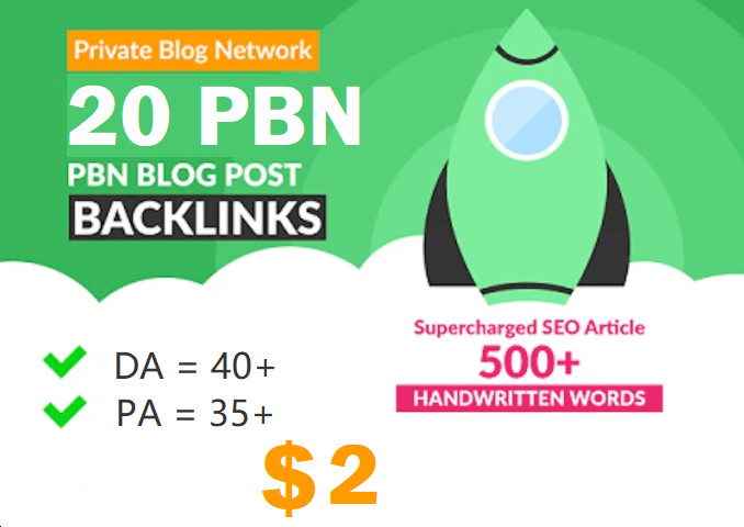 Great quality 20 web 2.0 PBN with 20 Unique domain