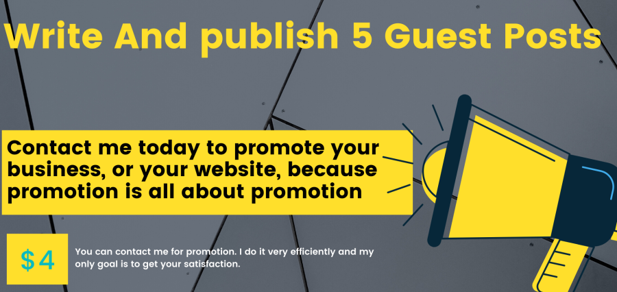 Write and publish 5 Guest posts in high Quality Website