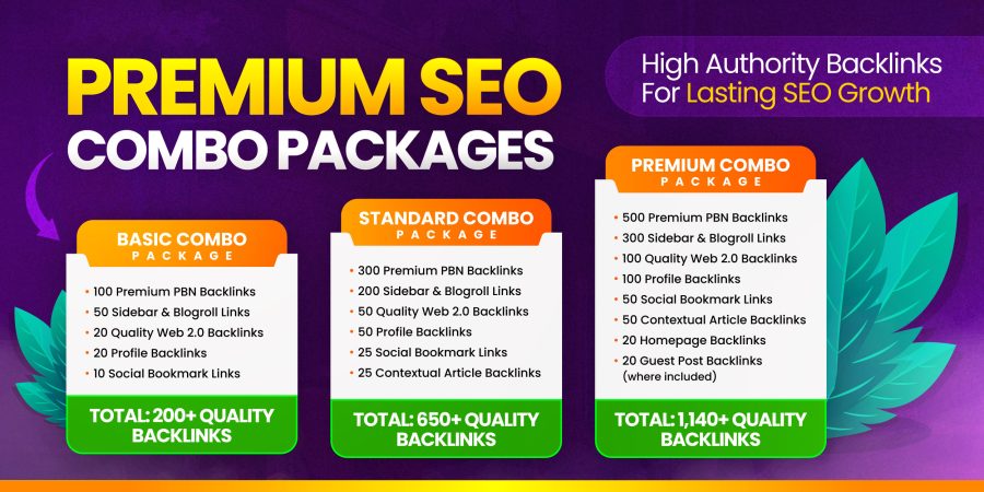 Premium SEO Combo Packages - High Authority Backlinks for Long-Term SEO Growth