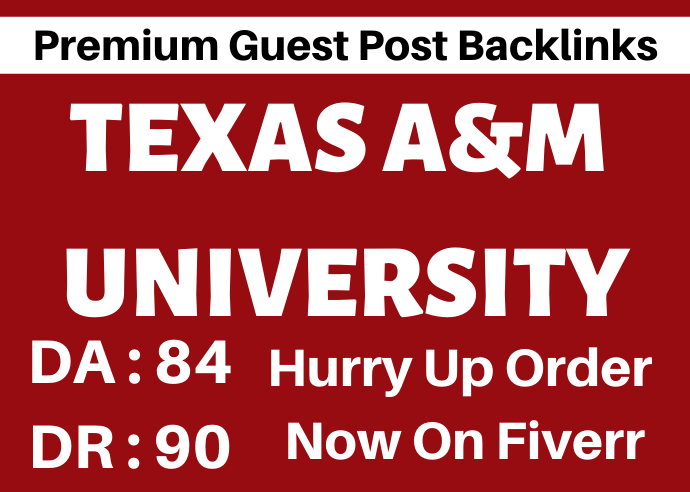 I Will Create Back-Links On Texas University Site With , DA 84
