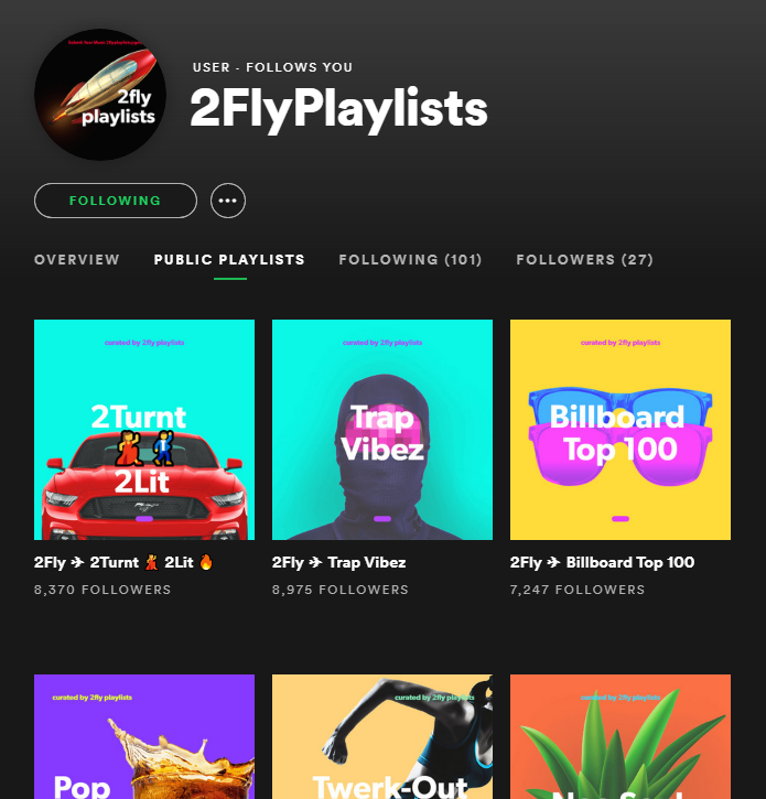 Playlist Pitching Guaranteed Placement on 25 Playlists