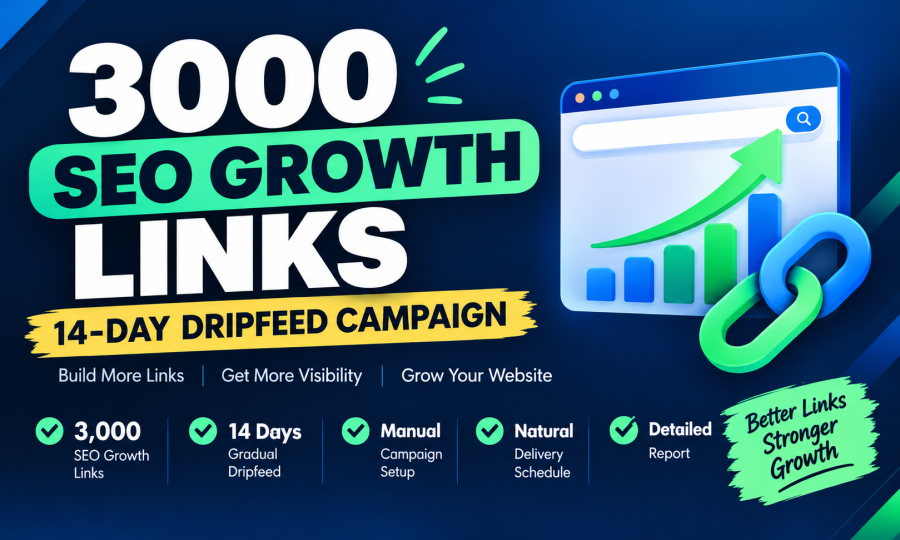 3000 SEO Growth Backlinks and 14-Day Natural Drip-feed Campaign