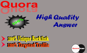  5 high quality Quora answer with your link 