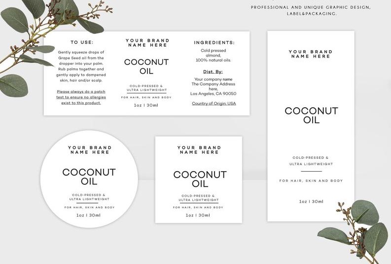 Design a professional product label 