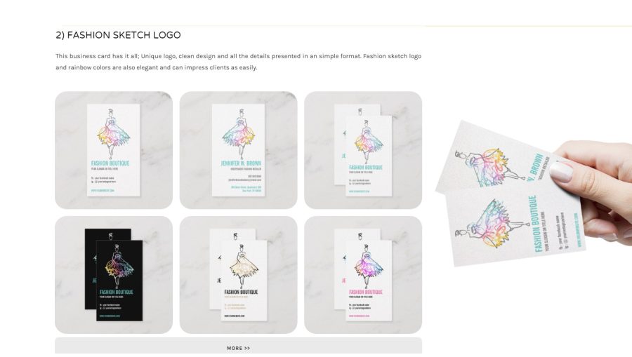 Custom Business Card Design Feminine Fashion Makeup Jewelry Consultant