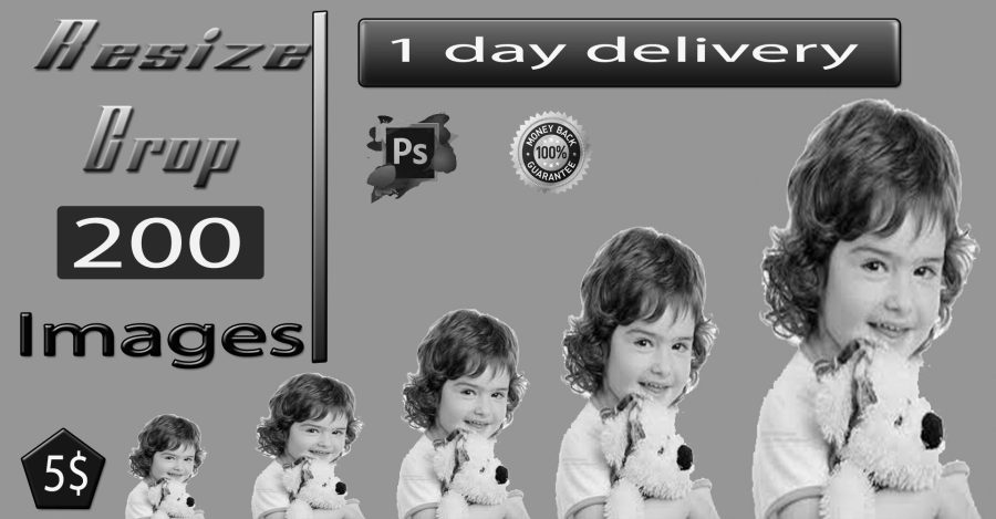 I will crop and Resize 100 Images,Photos,any thing