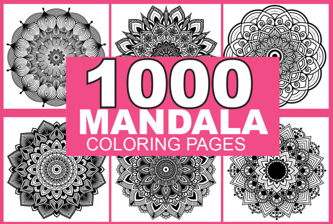 I will give 1000 Mandala Coloring Pages For Amazon Kdp
