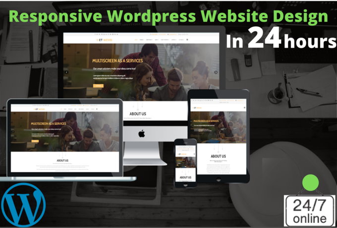 I will Create responsive, SEO friendly wordpress website design asap