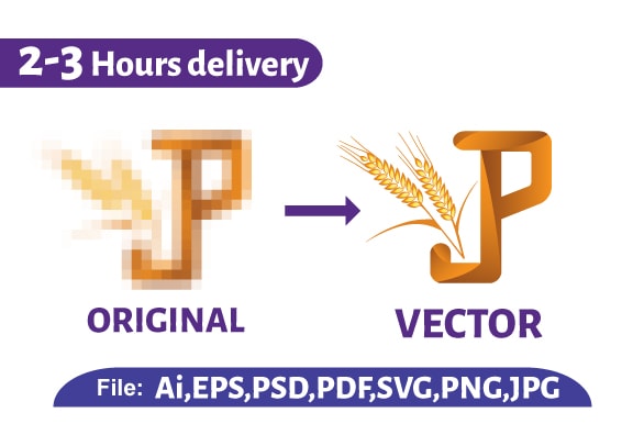 I will vector tracing , redraw logo to ai,eps,svg,png,pdf