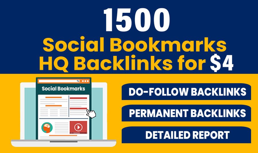 1500 HQ Social Bookmarks for your site ranking improvement