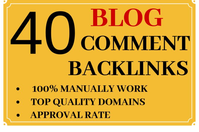 I will do 40 dofollow blogcomment DA 20+