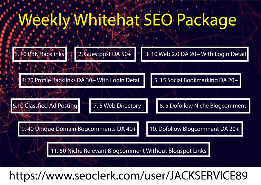 I will do weekly whitehatseo package