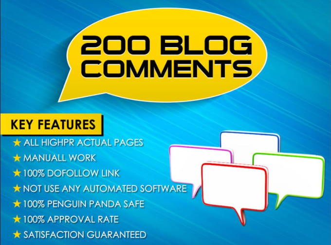 I will submit 200 blog comment on high da pa backlinks