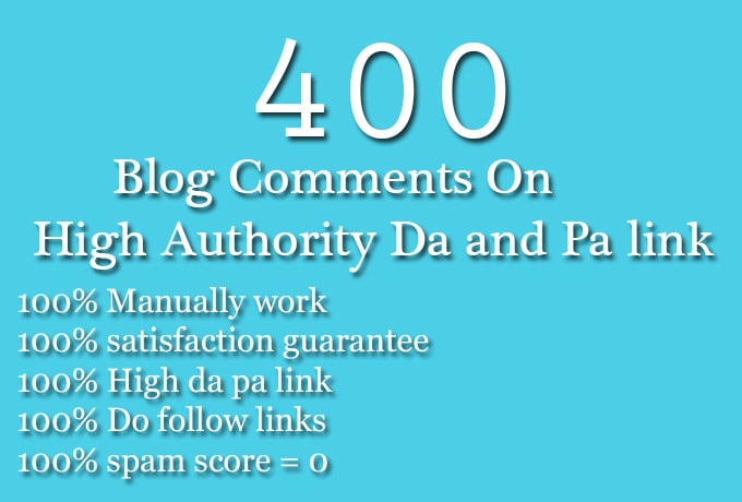400 SEO blog comments backlinks 