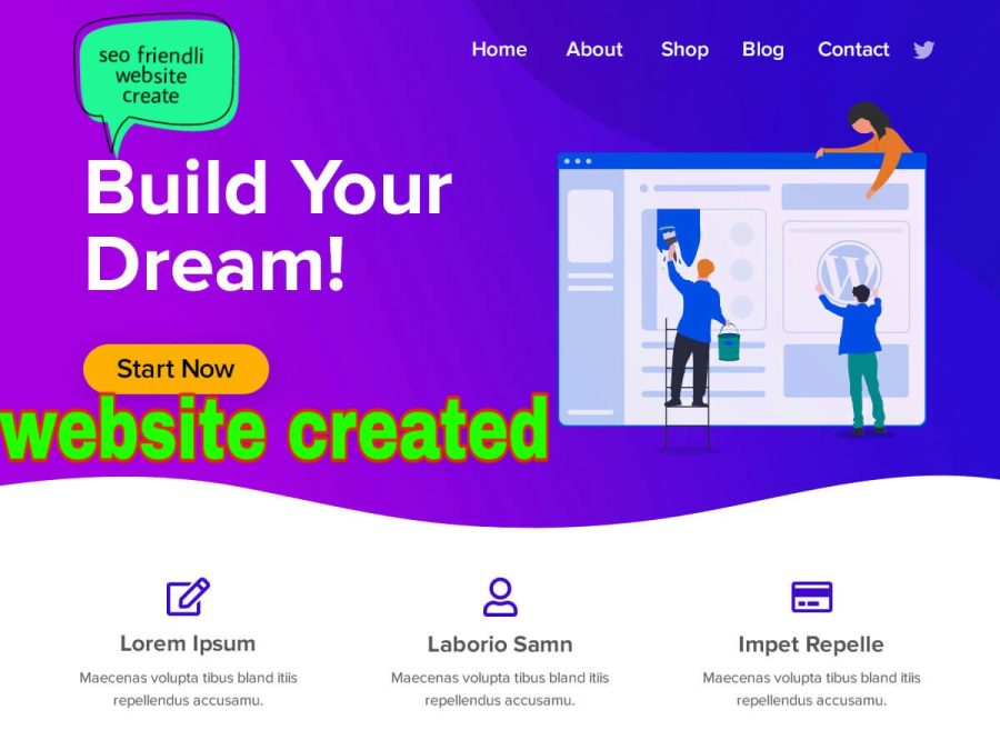I will create a custom word press website design, web development+seo