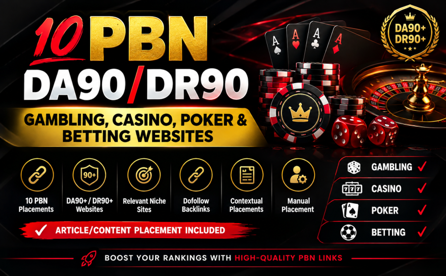 10 PBN DA90/DR90 Gambling, Casino, Poker & Betting Websites
