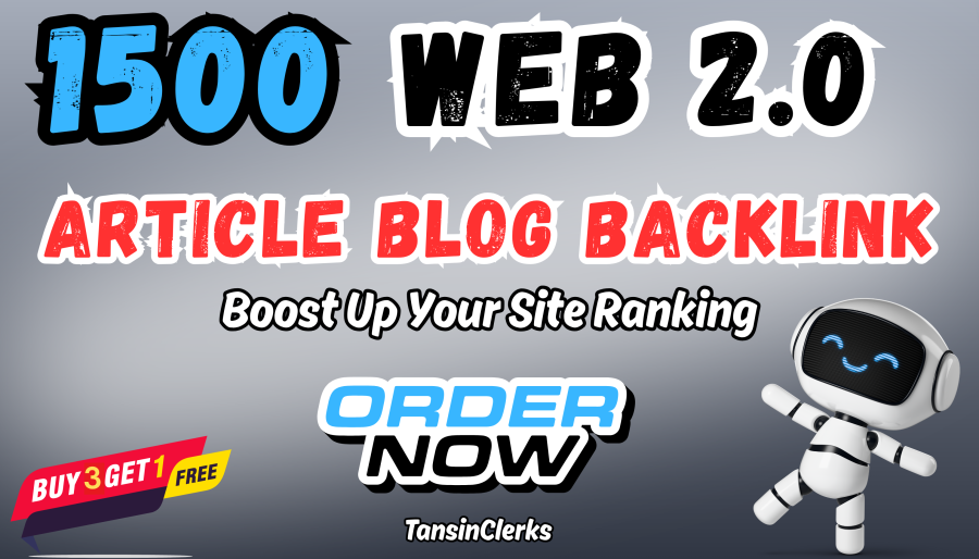1500 Web 2.0 Blog Backlinks For Increase Your Ranking Improvement On GOOGLE