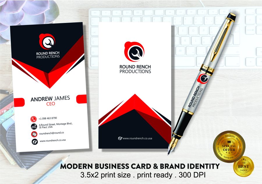 Design creative 2-sided business card 