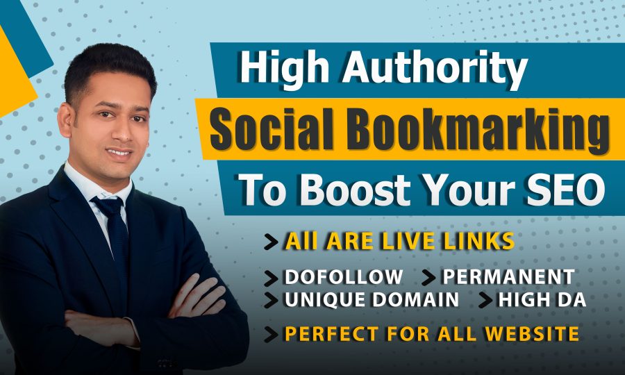I will do high DA 80+ bookmarking on high authority site
