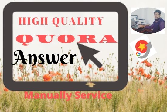 Promote website with HQ 5 Quora Answer and Clickable Backlinks 