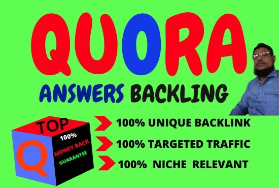 Posting high quality 5 Quora Answers including your keywords and URL