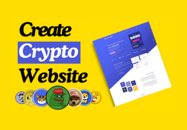 I will create crypto token website, build a coin or meme website
