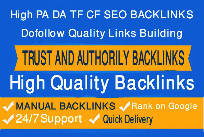 I will boost your google SEO with manual high authority Seo backlinks and trust links