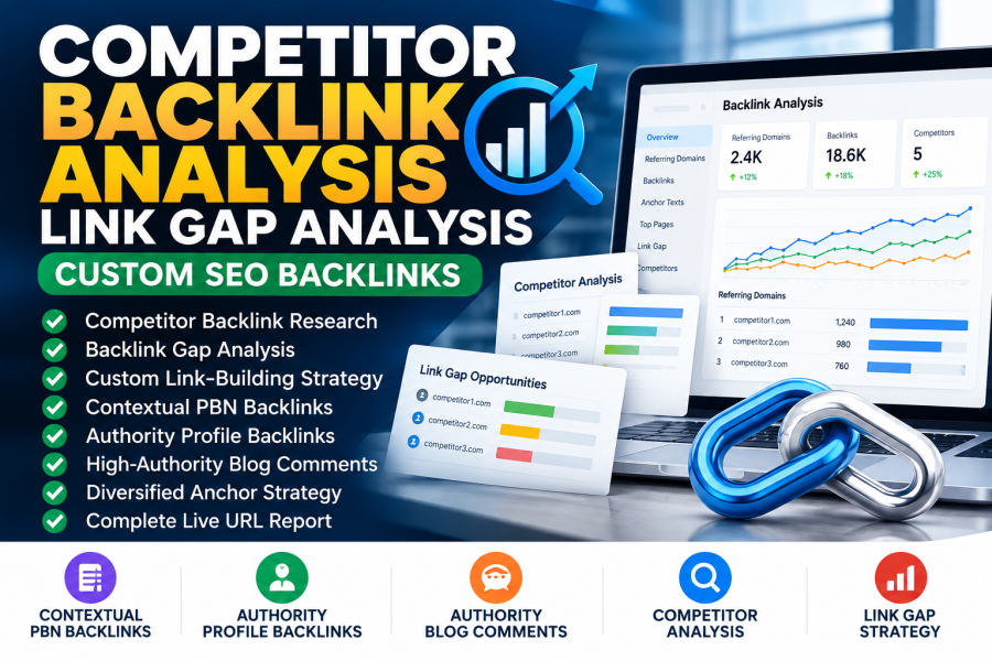 I Will Analyze Competitor Backlinks, Find Link Gaps and Build SEO Backlinks