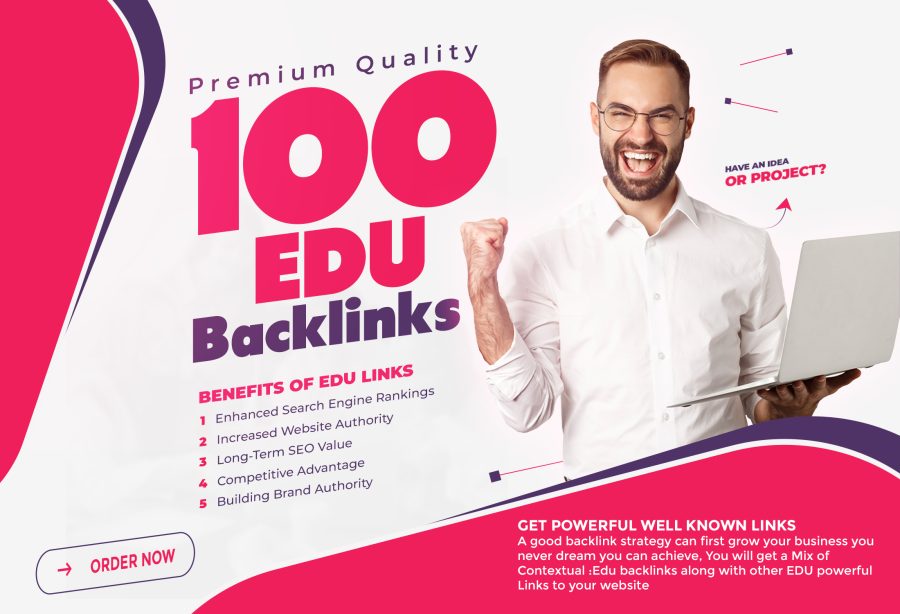 Get 100 EDU Premium Quality Backlinks From TOP Universities Domains
