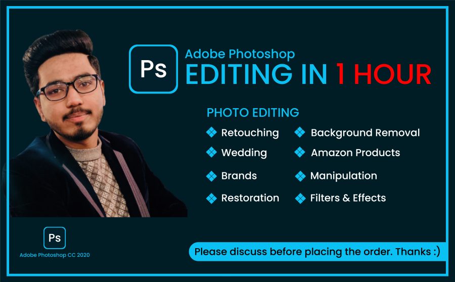 I'll do any Photoshop editing and Remove Background of Premium Quality 