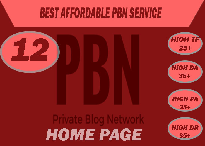 i will do Home page 12 PBN High 20 Plus DA PA CF TF Domain