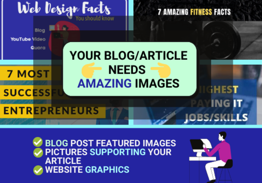 I will create Website Graphics, Images for Blog posts, article graphic 
