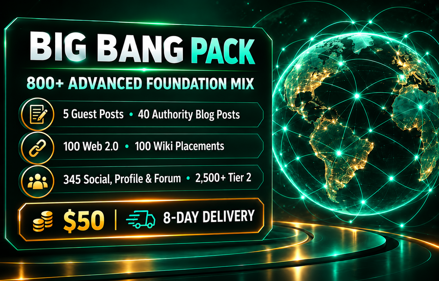 AUTHORITY 350+ ULTRA HIGH FOUNDATIONS Backlinks, All in one SEO Package