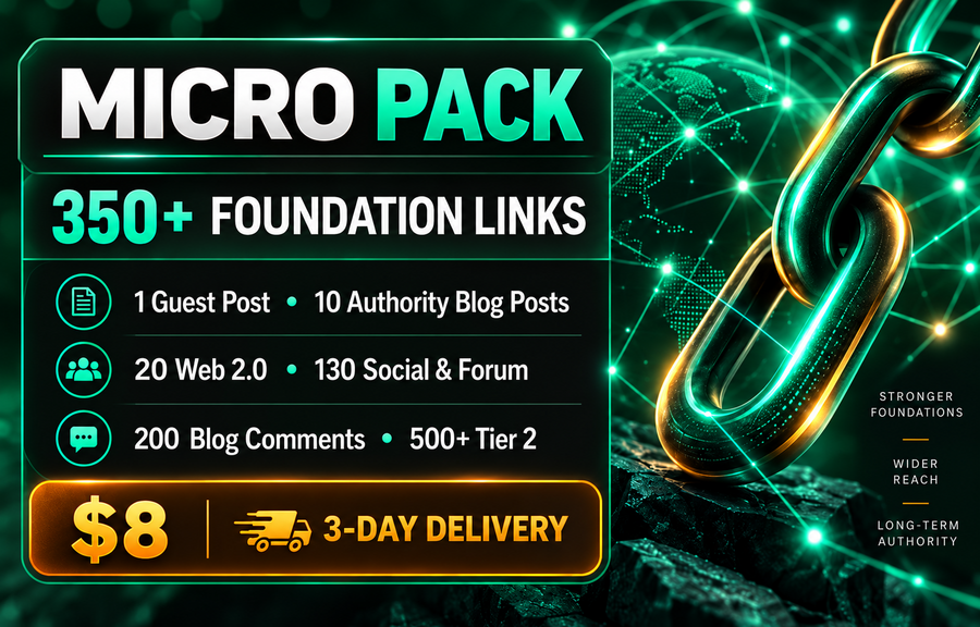AUTHORITY 350+ ULTRA HIGH FOUNDATIONS Backlinks, All in one SEO Package