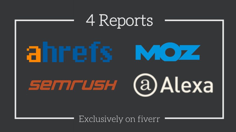 I will provide you ahref moz and Semrush report for 1 website 